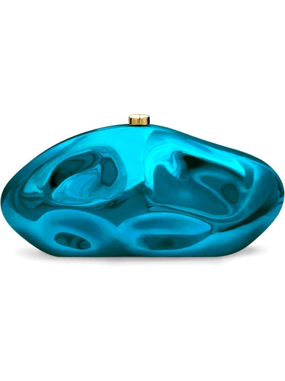 Women's Blue Acrylic Shell Clutch Purse Evening Party Prom Chain Bag